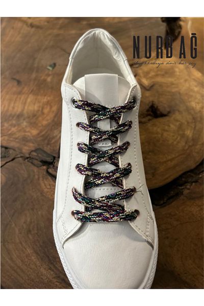 NURBAĞ DOKUMA Sports Shoe Laces Multicolored Glitter 85 Cm 1 Pair Bs58