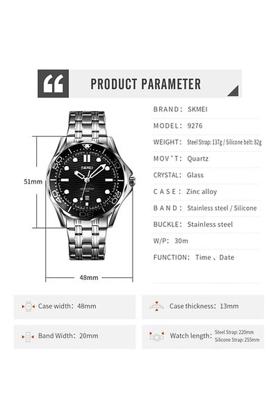Mekanik store Skmei 9276 Fashion Texture Analog Men's Wristwatch