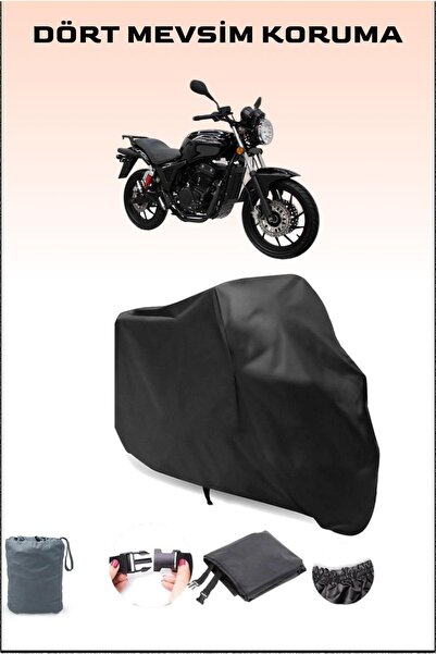 Breen أسود Mondial 250 Mr Destro متوافق مع القماش المشمع للدراجات النارية، غط...