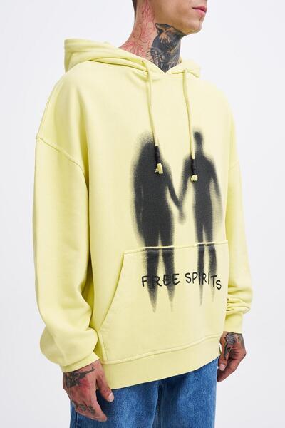 Machinist Чоловічий Free Sprit Oversize жовтий світшот з пранням