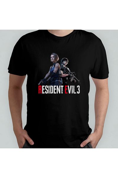 Pixxa Resident Evil 3 - Μπλουζάκι από 100% βαμβακερό λαιμόκοψη Μοντέλο 1