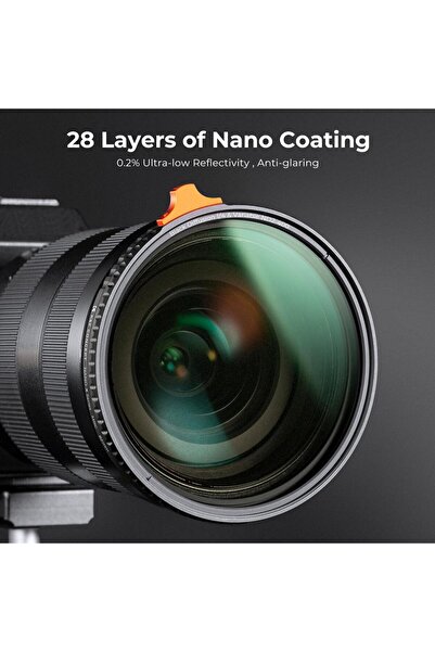 K&F CONCEPT 82mm Black Mist 1/4 + ND2-400 Nano-X Serisi Filtre ( Değişken - Varıable )