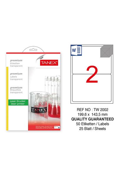 Tanex Tw-2002 199,6x143,5mm Διαφανές αυτοκόλλητο λέιζερ 50 Li