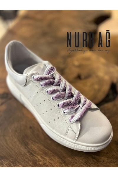 NURBAĞ DOKUMA Sneakers Hair Knit Lilac White Tie 120 Pair 1 Pair Zx98000