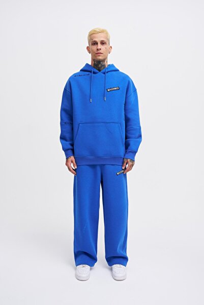 Machinist Мъжки суитшърт Saks с бродирани джобове и кенгуру