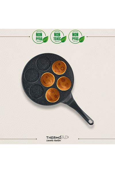 ThermoAD 28 cm Gray Emoji Pancakes Pan