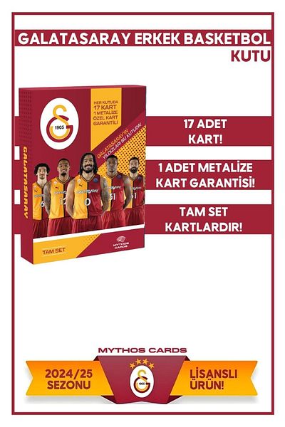 Galatasaray Men's Basketball Full Set Season Cards - Box