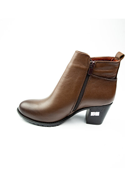 Scavia 578 Topuklu Ceviz Deri Kadın Bot