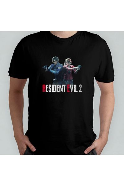 Pixxa Resident Evil 2 - Μπλουζάκι από 100% βαμβακερό λαιμόκοψη μοντέλο 1