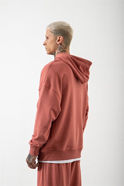 Machinist Ανδρικό φούτερ Basic Dusty Rose Oversize χωρίς ανταύγειες