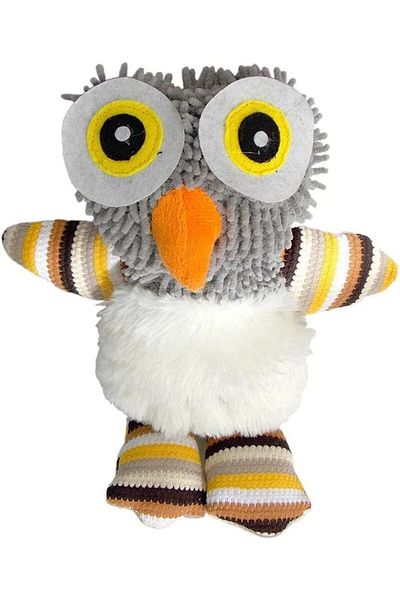 Eastland Owl Shaped Plush Dog Toy with Sound