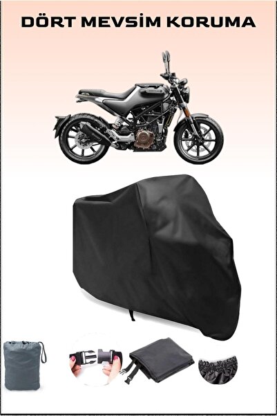 Breen Black Husqvarna Svartpilen 250 Compatible Motorcycle Tarpaulin, Engine ...