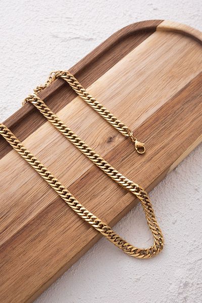 ByFlorya Jewelry Steel Receive Gourmet Chain Necklace Miami Big Cuban Necklace 6mm Non Tarnish