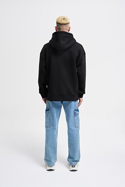 Machinist Мъжки черен суитшърт с принт на геройски ангел