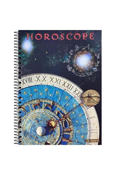 ÖZGÜN Horoscope A4 Double Karton Kapak Spiralli Defter 180 Yp. Kareli