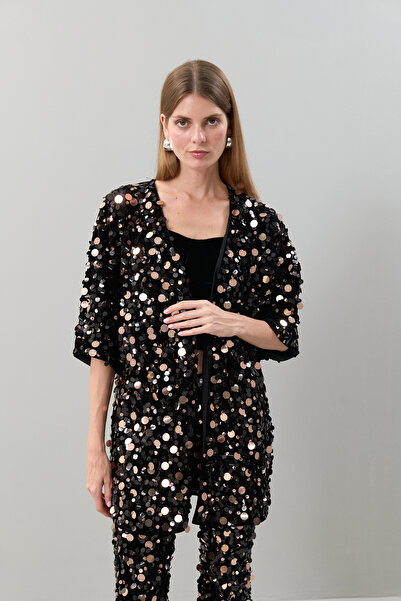 Roman Payetli Kadife Kap Standart Renk K2516306_089