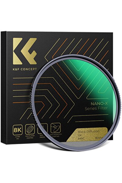K&F CONCEPT 82mm Black Mist 1/4 Nano-X Serisi / Ultra Şeffaf -Anti Reflekte