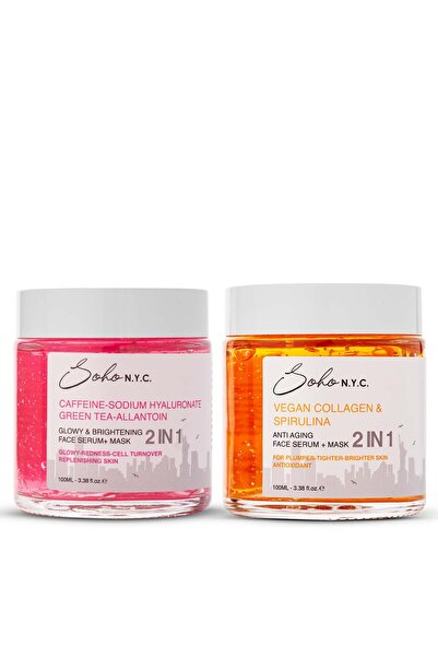 Soho N.Y.C. Set 2li Maske Etkili Serum Vegan Kolajen Parlaklık Veren