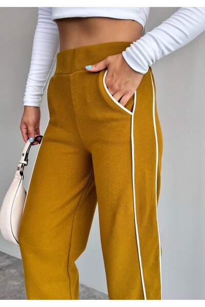 Genel Markalar Kadın Yandan şeritli Örme Eşofman Altı