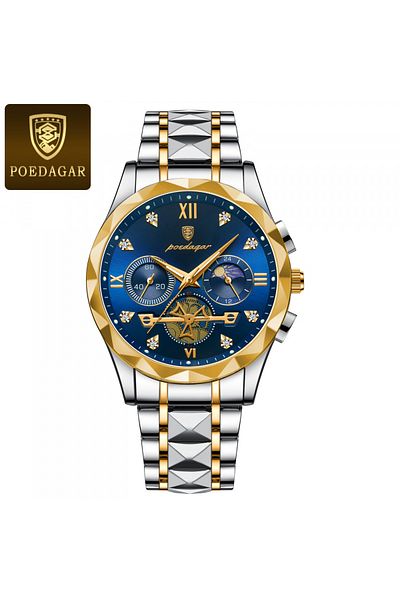 shop Poedagar Men's Waterproof Multifunction Luminous Watch