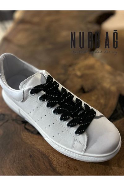 NURBAĞ DOKUMA Sports Shoes Black Patterned Laces 90 Cm 1 Pair Bs07