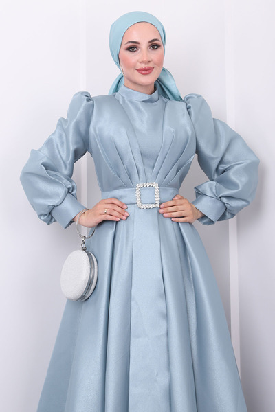 İmajButik Βραδινό φόρεμα με μανίκια με μπαλόνι