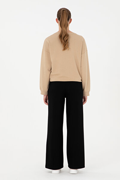 U.S. Polo Assn. Kadın Siyah Loose Fit Eşofman Altı 50297276-VR046