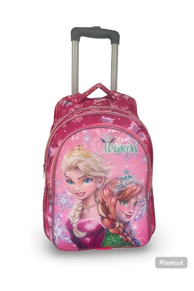 poloways Işıklı 3d Kabartma Tekerlekli Çekçekli Okul Çanta Beslenmeli Takım I...