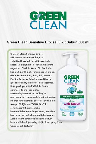 Green Clean 500 ml Soap - Herbal, Rosie Cotton, 5 Pack, Pay 4