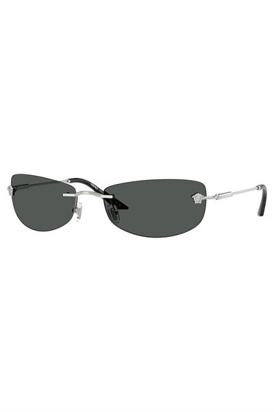 Versace Man Rectangle Sunglasses- Ve 2279 - Lense Size:60mm - Silver