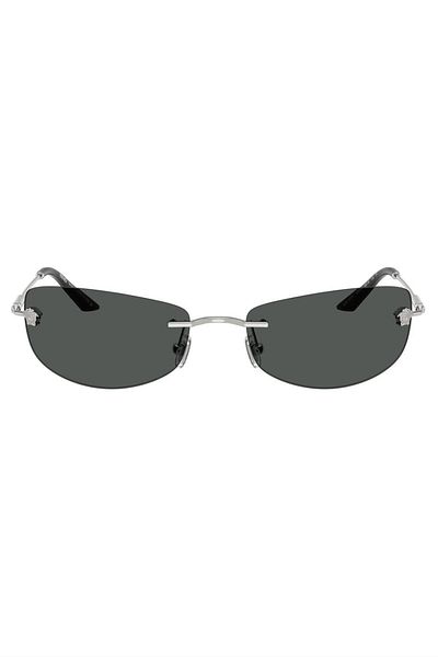 Versace Man Rectangle Sunglasses- Ve 2279 - Lense Size:60mm - Silver