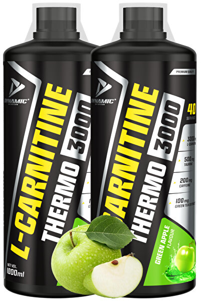 Dynamic Nutrition Thermo L-carnitine 3000 X 2 Adet - 2000ml - Yeşil Elma Arom...