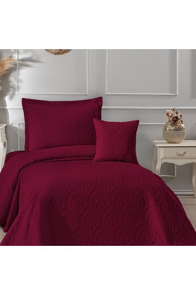 Solinas Collection Soldi Perla Claret Red Single Bedspread