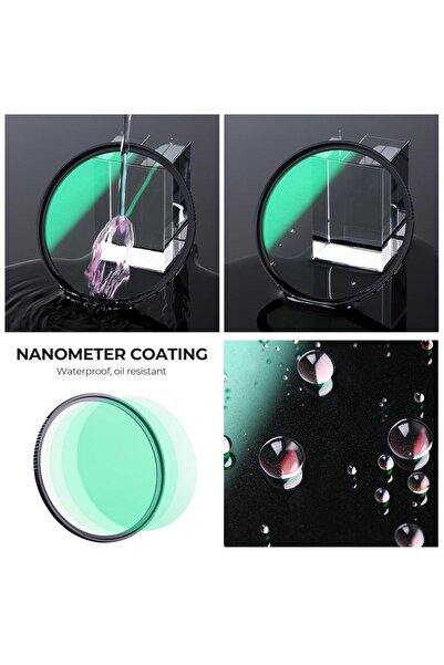 K&F CONCEPT 67mm Black Mist 1/4 Nano-X Serisi / Ultra Şeffaf -Anti Reflekte