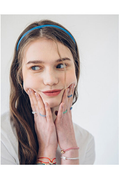 Atılgan Grp Petrol Mavisi Saten İnce Esnek Taç - 1 cm