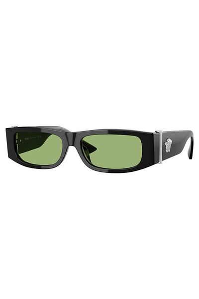 Versace 0VE4476U GB1/2 55 Man Acetate Black Rectangle full frame for Adult