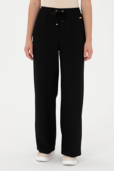 U.S. Polo Assn. Kadın Siyah Loose Fit Eşofman Altı 50297276-VR046