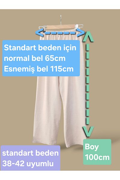 ENDAMIM 2-Piece Linen Pant Large Size Comfortable Fit Without Bucket with Elastic Waist