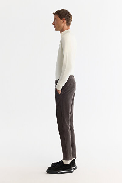 Avva Erkek Antrasit Klasik Bel Kalın Fitilli Kadife Chino Relaxed Fit Pantolon A42Y3017