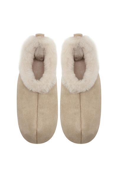 Desa Γυναικεία Κρέμα Fluffy Woolen Booties