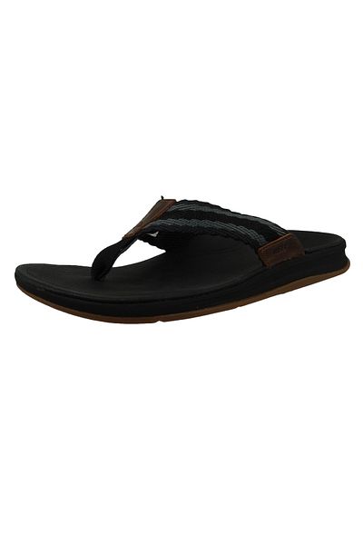 Reef Herren Zehentrenner Sandalen Ortho Woven CI2765 Schwarz Black Textil