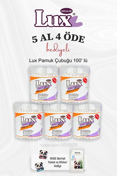 LUX 100Pcs Rosie Cotton Sticks - Buy 5 and Pay 4