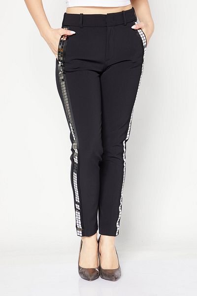 PİNKO Women Slim Fit Staud Chino Pants, Black