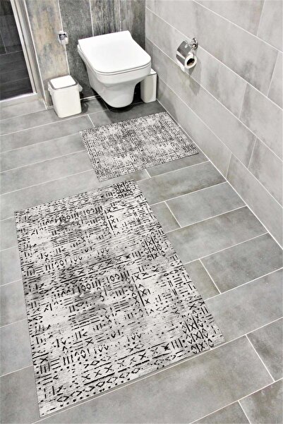 Bordo Halı Set de covorașe de baie decorative lavabile, cu absorbție de apă, ...