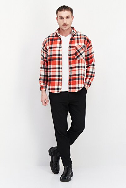 BİLLABONG Men Regular Fit Plaid Casual Shirts, Red Combo