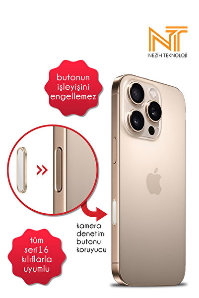 Nezih Case Apple Iphone 16 / 16 Pro / 16 Pro Max Metal Alaşımlı Dokunmatik Ka...