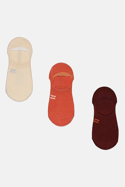 BİLLABONG Women 3 Pairs Textured Socks, Brown