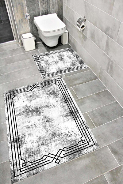 Bordo Halı Set de covorașe de baie decorative lavabile, cu absorbție de apă, ...