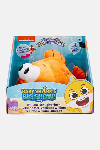 NİCKELODEON Baby Shark Big Show William Fishlight Plush Toy, Orange