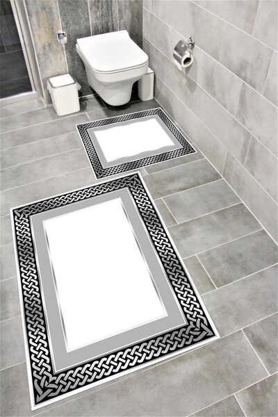 Bordo Halı Set de covorașe de baie decorative lavabile, cu absorbție de apă, ...